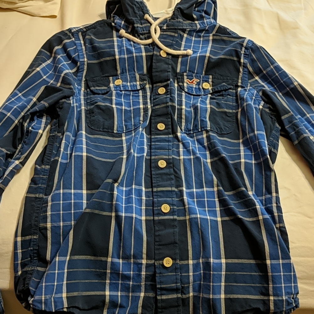 Hollister hooded flannel